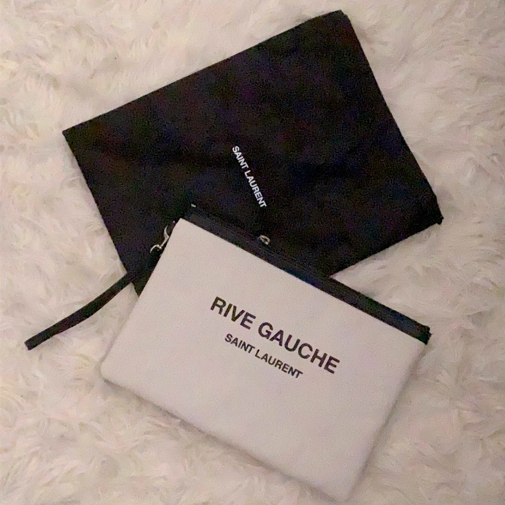 YSL Rive Gauche Canvas Pouch